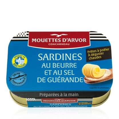 Sardinen mit Butter und Guérande Salz (zum Braten) 115g